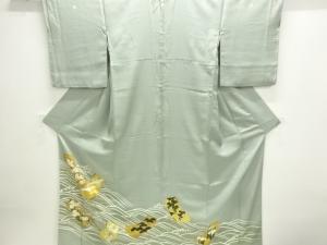 荒波に誰が袖・花鳥模様五ツ紋糸留袖